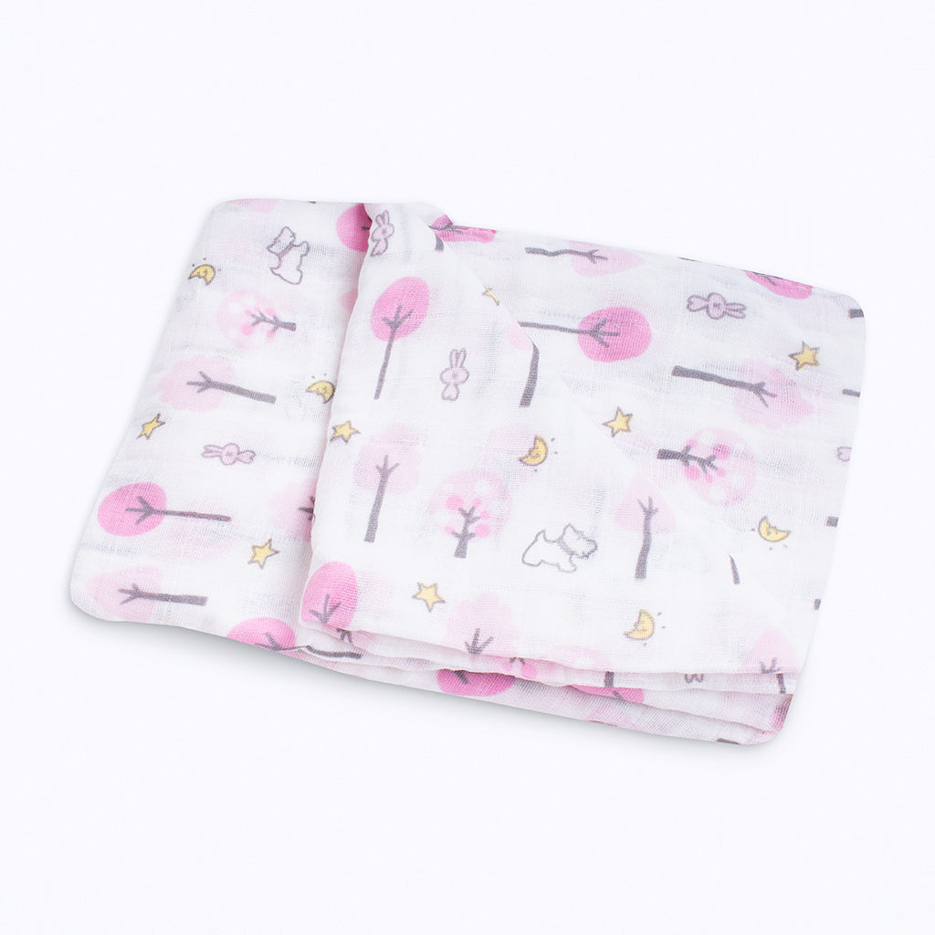 Muselina Árboles Rosas