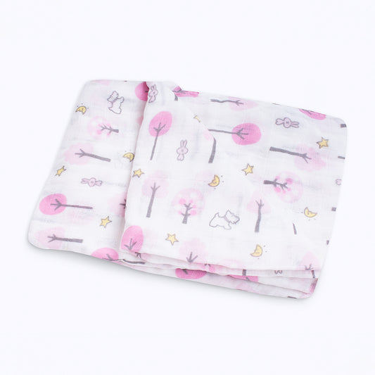 Muselina Árboles Rosas